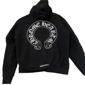 Chrome Hearts Floral Horseshoe Black Hoodie